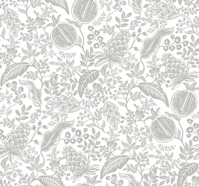 Pomegranate — White & Metallic Silver