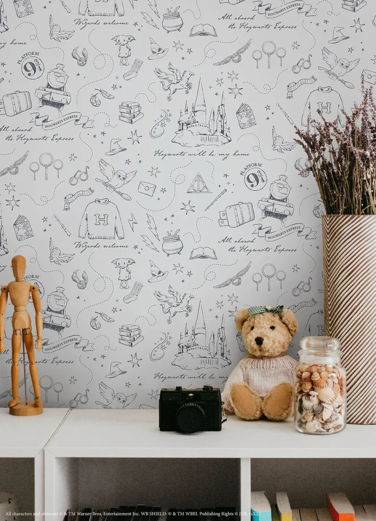 Harry Potter Magical Moments Trail Peel and Stick Wallpaper - Grey — Ảnh 6