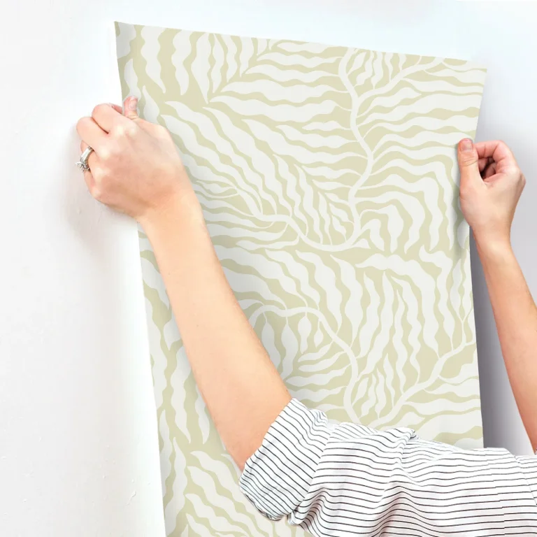Fern Fronds Wallpaper - Light Green/White — Ảnh 2
