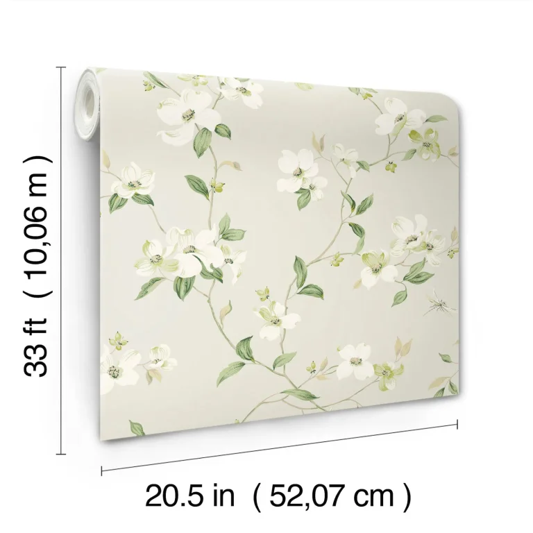 Dogwood Wallpaper - Light Grey — Ảnh 6