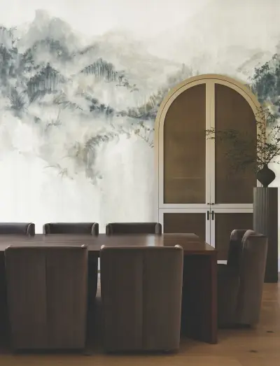 Ronald Redding Mystic Overlook Wall Mural - Grey