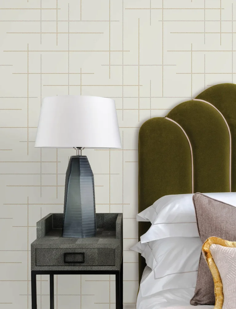 Wylie Dotted Gridlines Wallpaper - Metallic — Ảnh 4