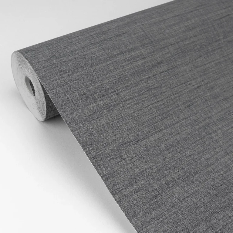 Essence Linen Texture Wallpaper - Dark Grey