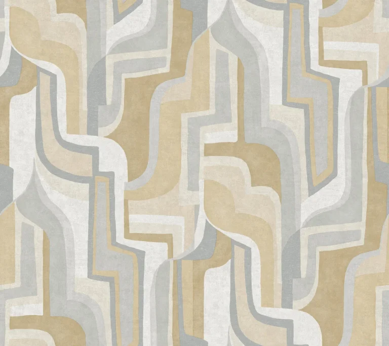 Tulum Surreal Shapes Wallpaper - Khaki — Ảnh 3