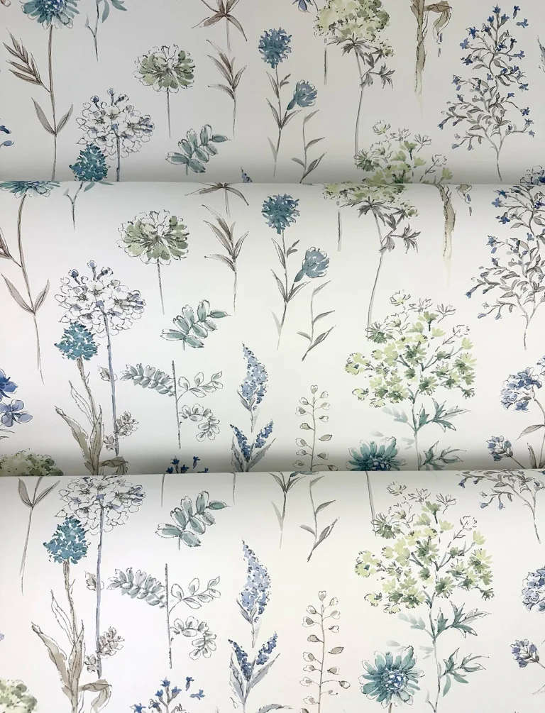 Chesapeake Bergamot Wildflower Wallpaper - Sea Green — Image 5