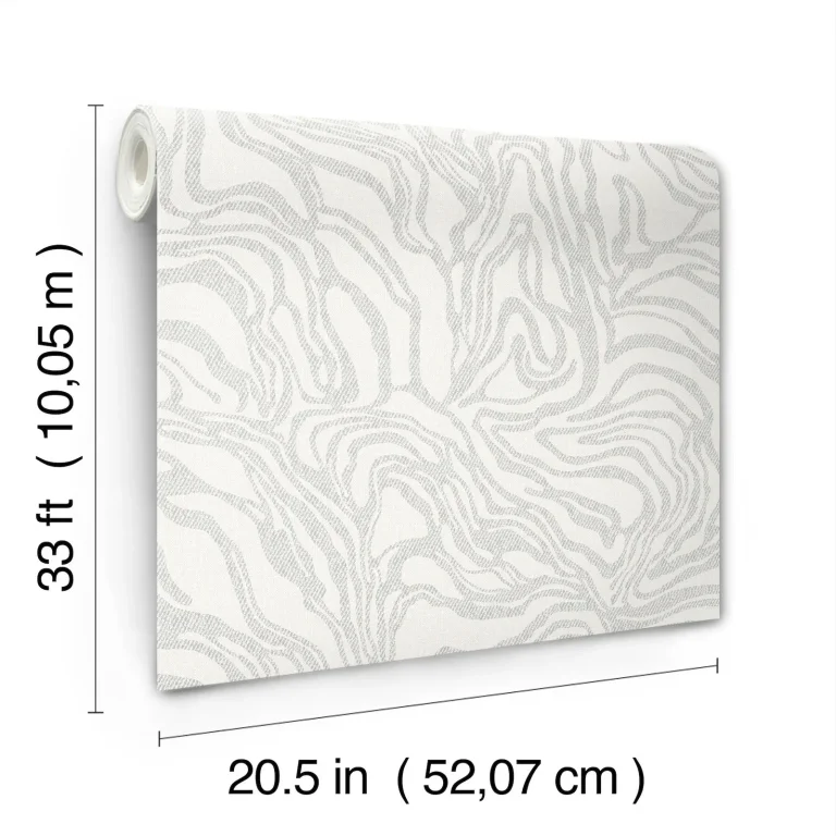 Massar Modern Marbled Wallpaper - Silver — Image 5