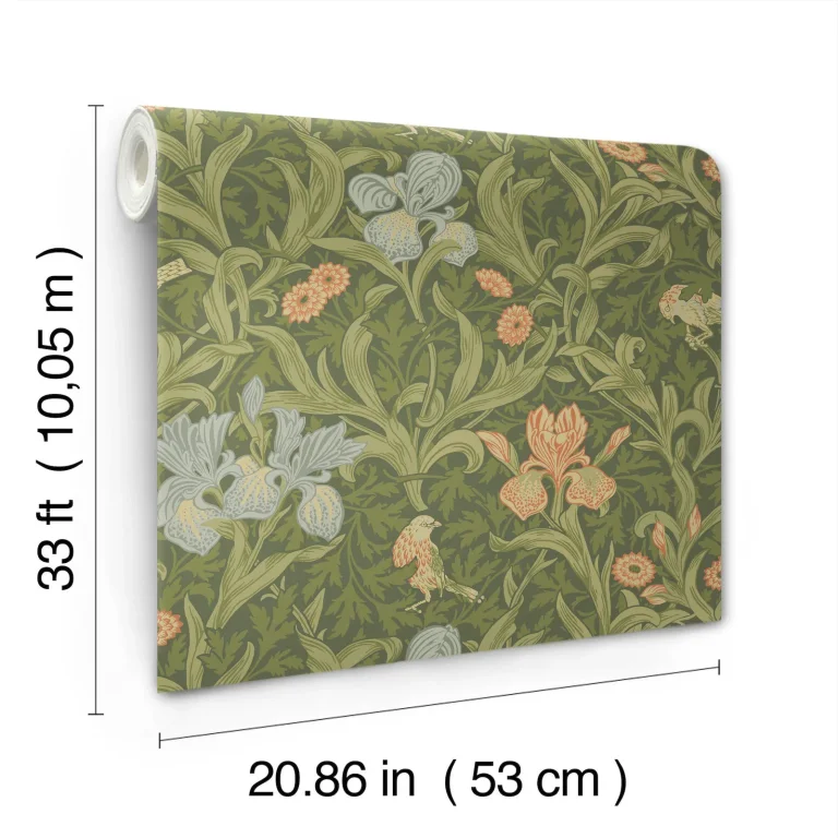 Iris Wild Gardens Wallpaper - Green — Ảnh 4