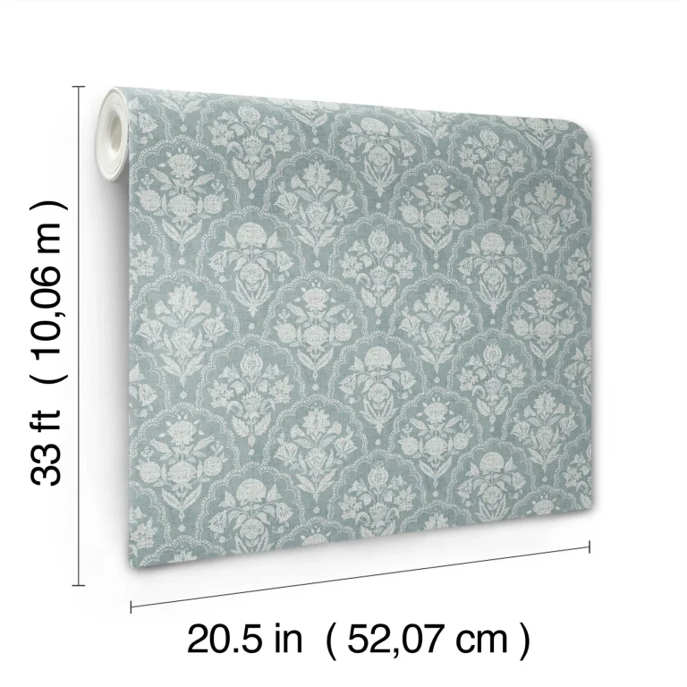 Frances Fishscale Wallpaper - Blue — Ảnh 3