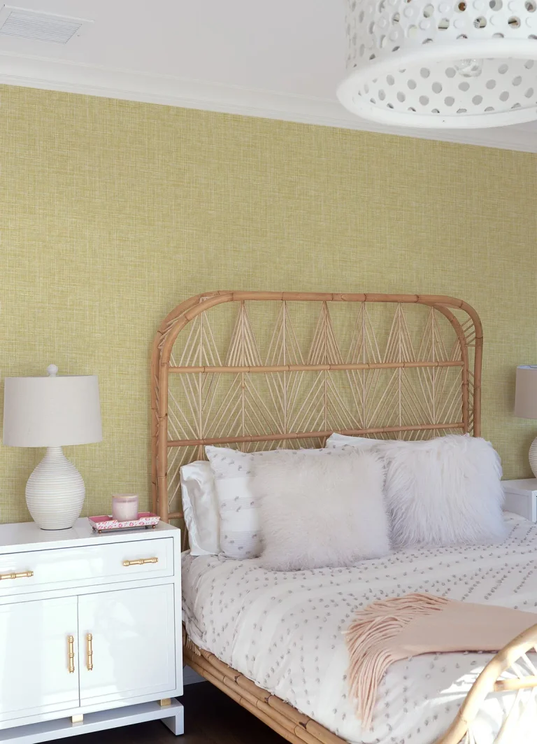Emerson Faux Linen Wallpaper - Yellow — Ảnh 4