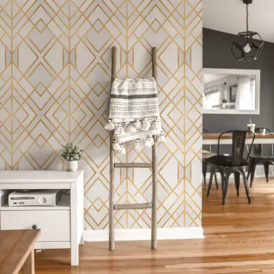 Golden Geometry - Wall Mural 5536 - 4 Panel - 192cm x 260cm