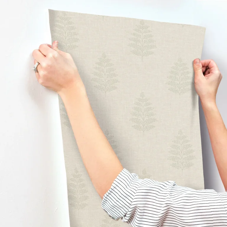 Chesapeake Frond Leaf Wallpaper - Beige — Ảnh 7