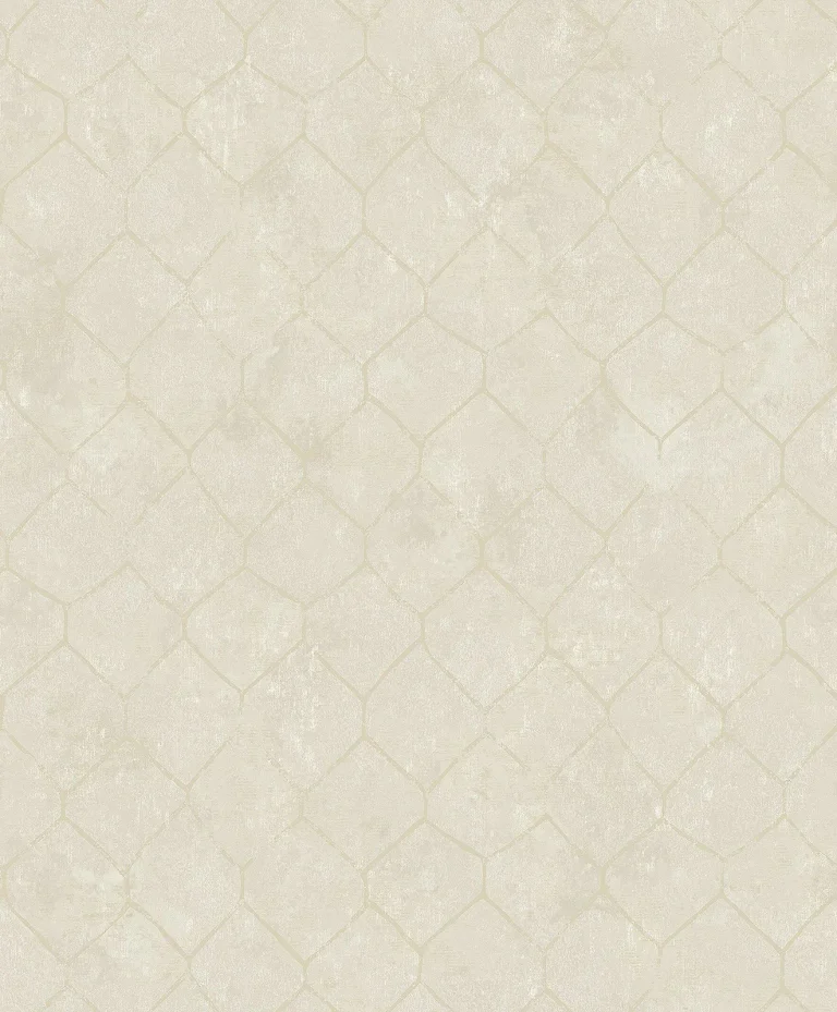 Rauta Hexagon Tile Wallpaper - Pearl
