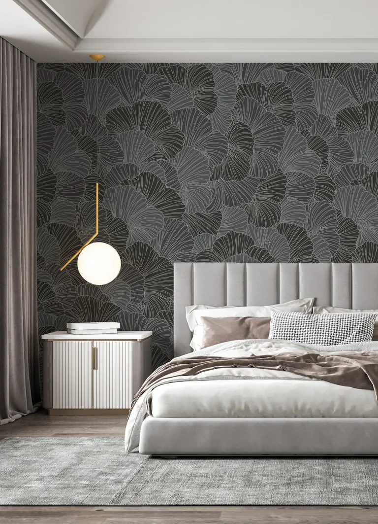 Petals Wall Mural - Charcoal — Ảnh 3