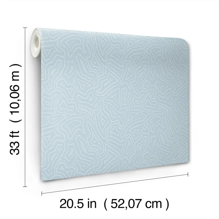 Hollenback Dotted Abstract Wallpaper - Light Blue — Ảnh 3
