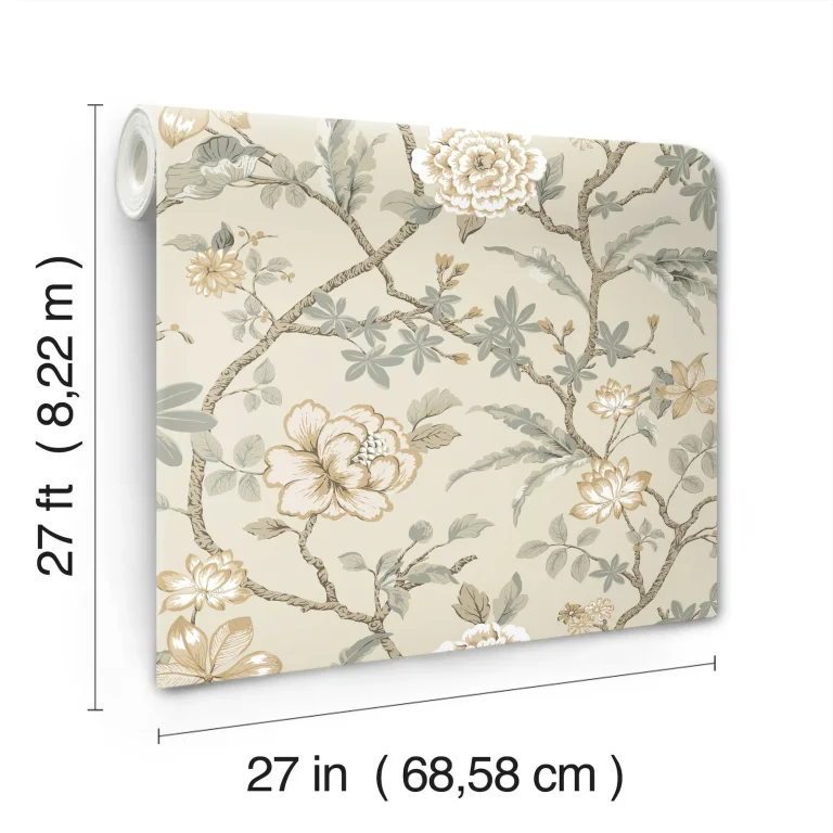 Ronald Redding Courtyard Botanical Wallpaper - Neutral — Ảnh 4