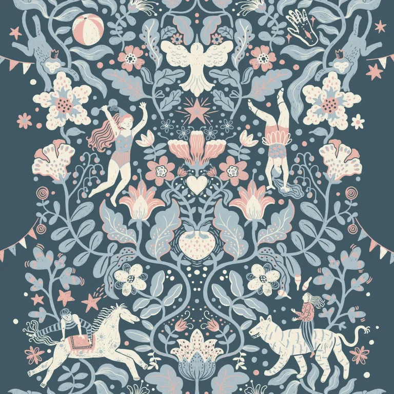 Cirkus Wallpaper - Blue — Ảnh 2