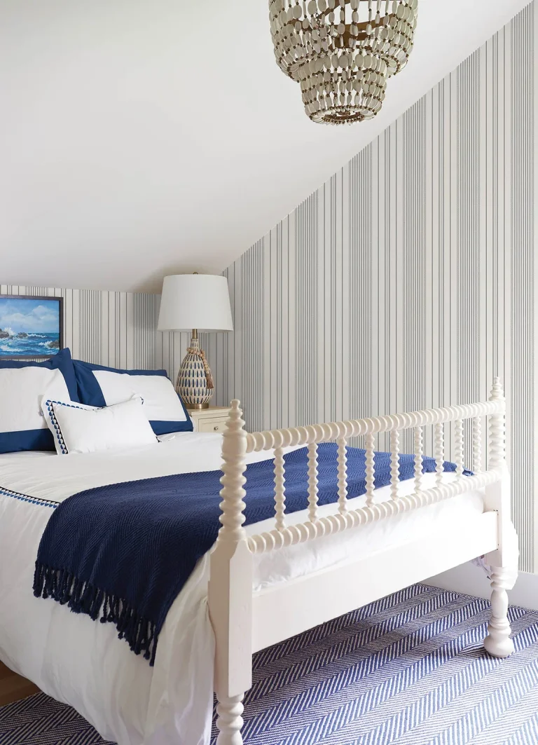 Navarres Stripe Wallpaper - Charcoal — Image 5