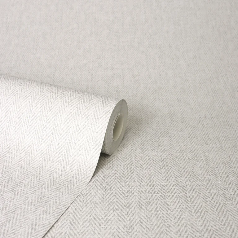 Theo Chevron Wallpaper - Light Grey