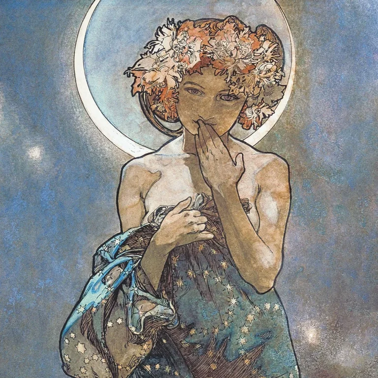 Stars & the Moon - Wall Mural 5532 - 4 Panel - 192cm x 260cm — Ảnh 2