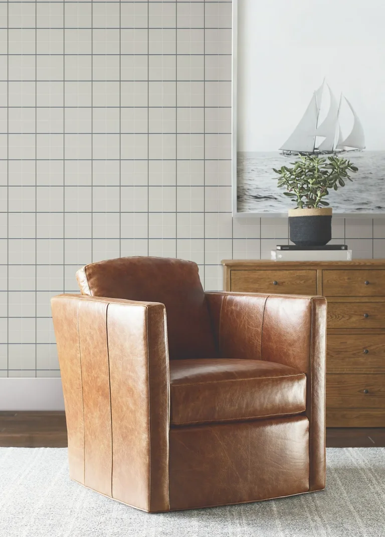 Ronald Redding Tattersall Plaid Wallpaper - Grey — Ảnh 4