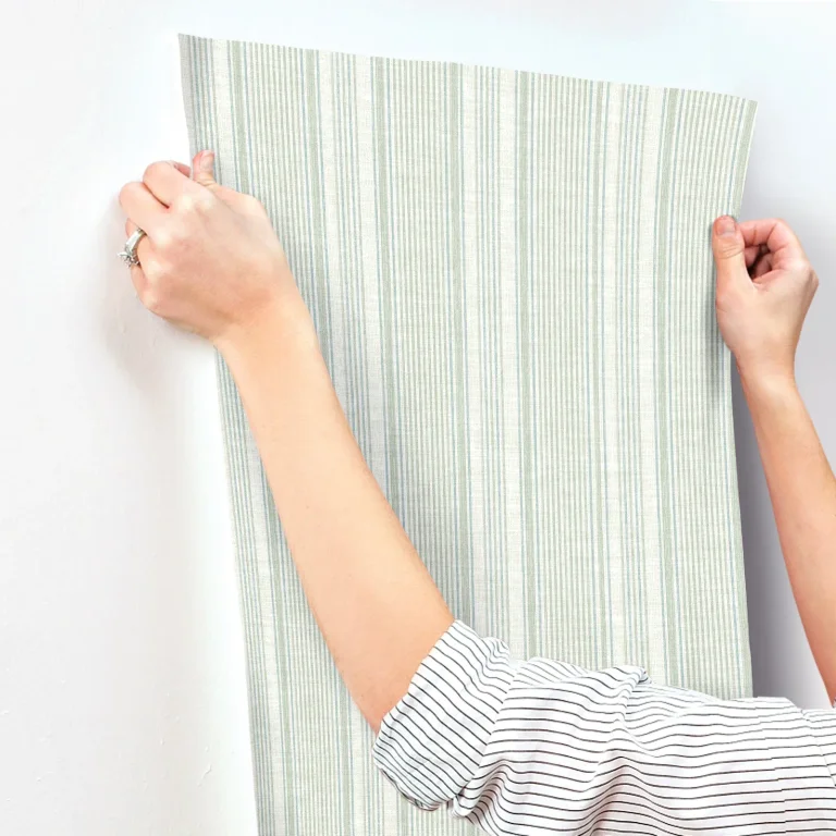 Ayanna Striped Wallpaper - Light Green — Ảnh 7
