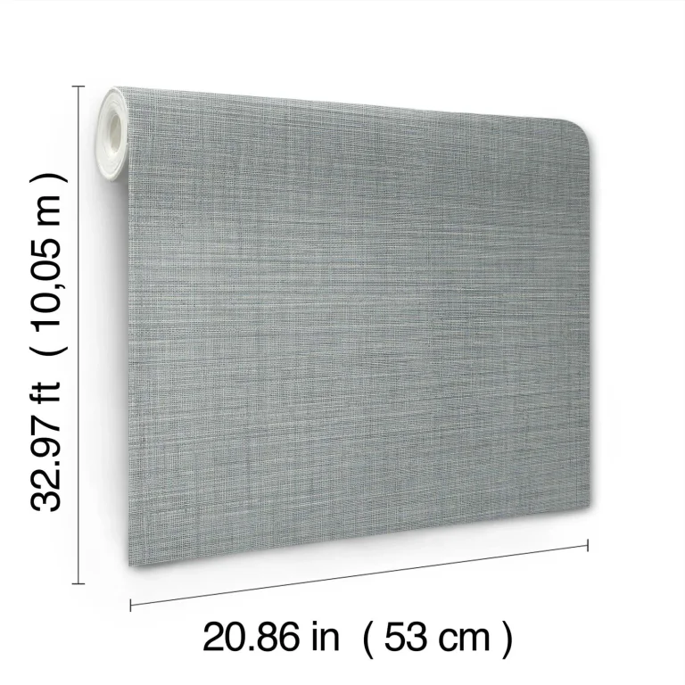 Lotus Silk Wallpaper - Steel Blue — Ảnh 2