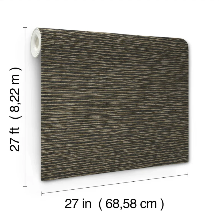 Ronald Redding Lotus Weave Wallpaper - Charcoal — Ảnh 6
