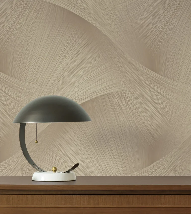 Etched Reeds Abstract Wallpaper - Light Brown — Ảnh 5