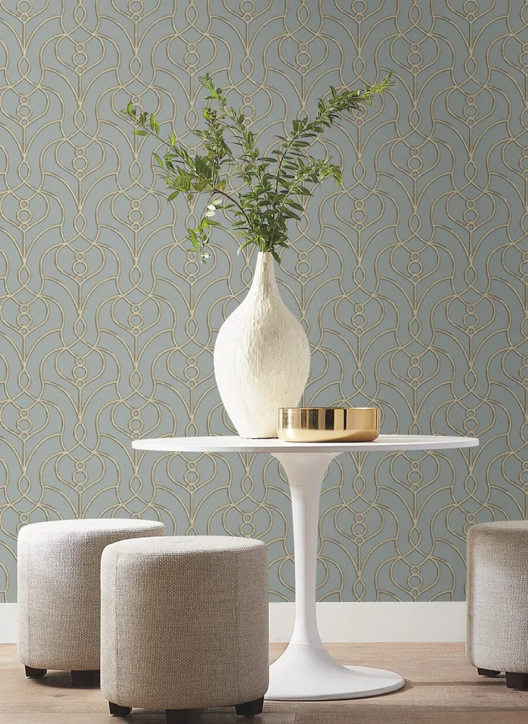 Candice Olson Divine Trellis Wallpaper - Dusty Blue — Ảnh 5