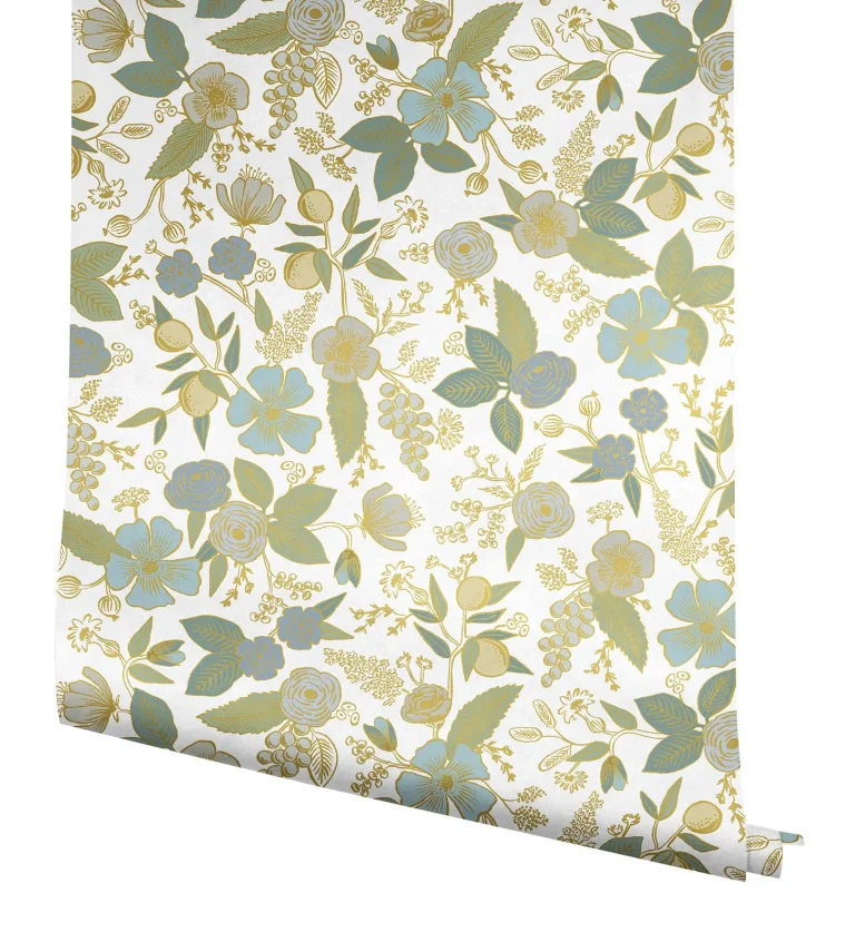 Rifle Paper Co. Colette Peel and Stick Wallpaper - Blue Multi — Ảnh 3