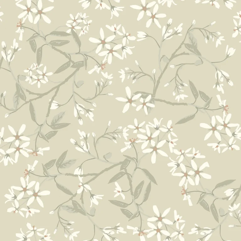 Paradis Bouquet Toss Wallpaper - Beige — Ảnh 2