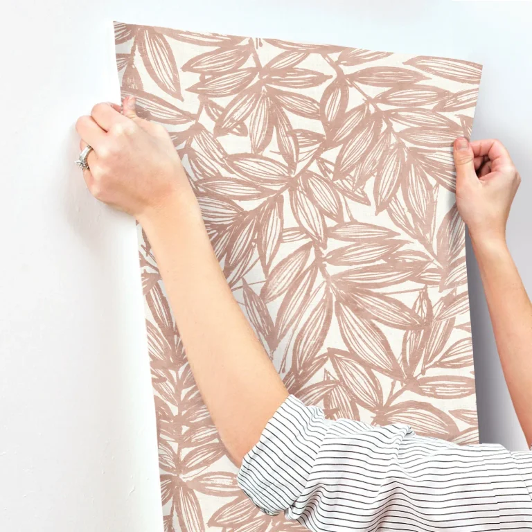 Rhythmic Leaf Wallpaper - Coral — Ảnh 4