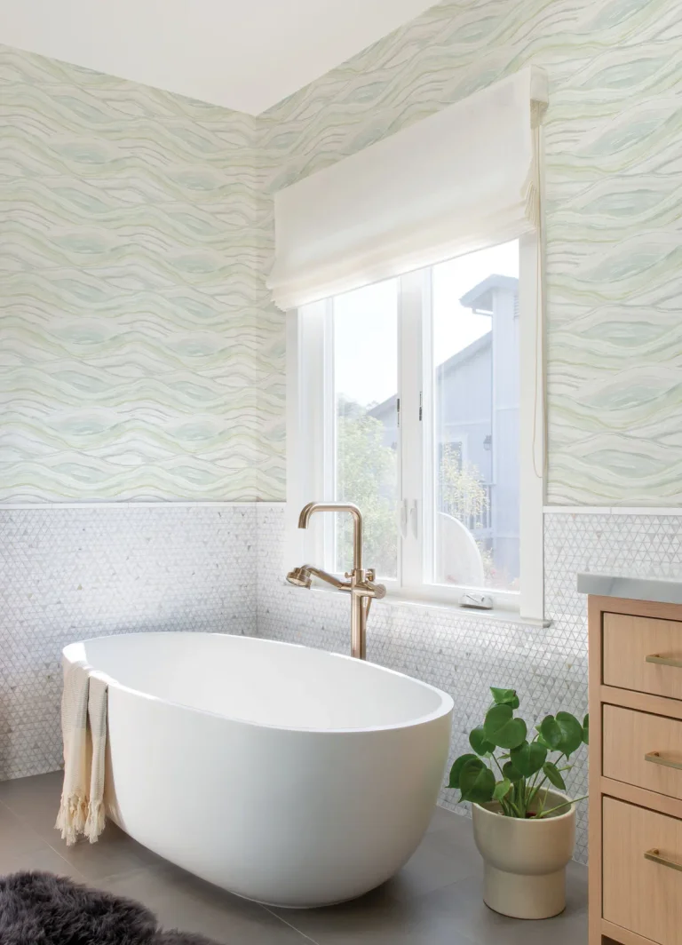 Dorea Striated Waves Wallpaper - Sea Green — Ảnh 4