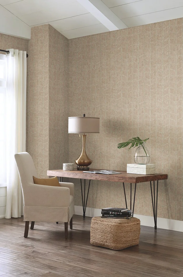 Flatiron Geometric Wallpaper - Brick — Ảnh 2