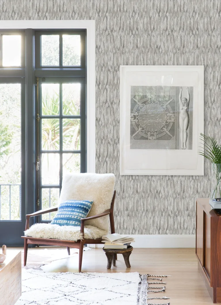 Kintana Abstract Trellis Wallpaper - Silver — Ảnh 4