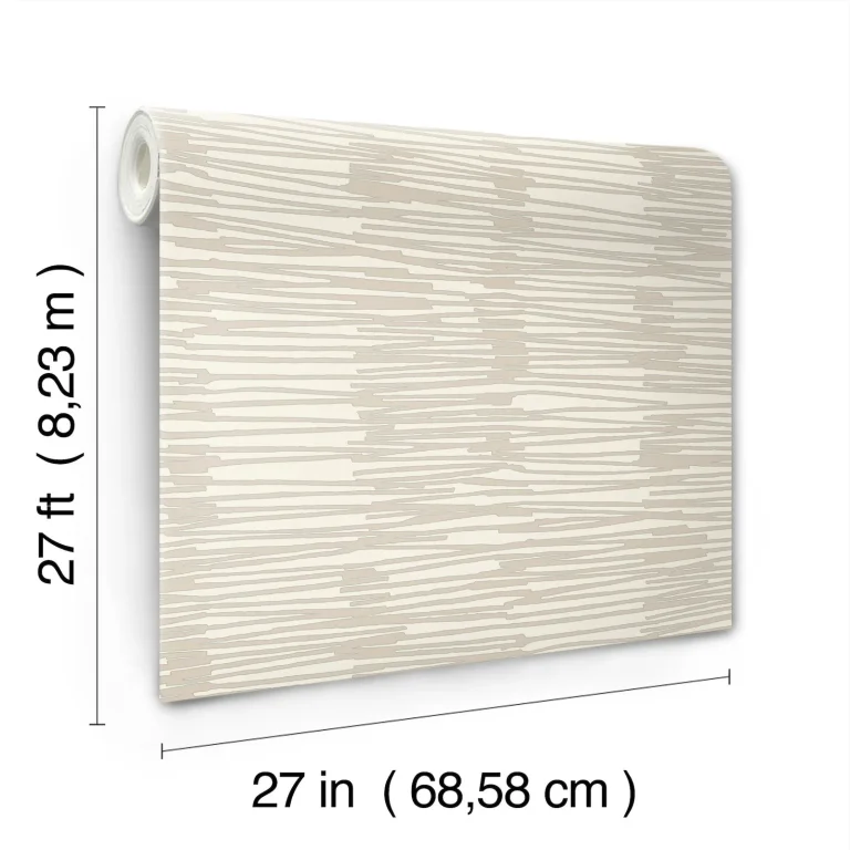 Water Reed Thatch Wallpaper - Linen/Silver — Ảnh 7