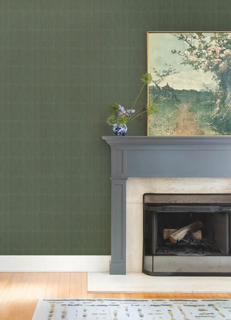 Somerset Abstract Stripe Wallpaper - Evergreen — Ảnh 6