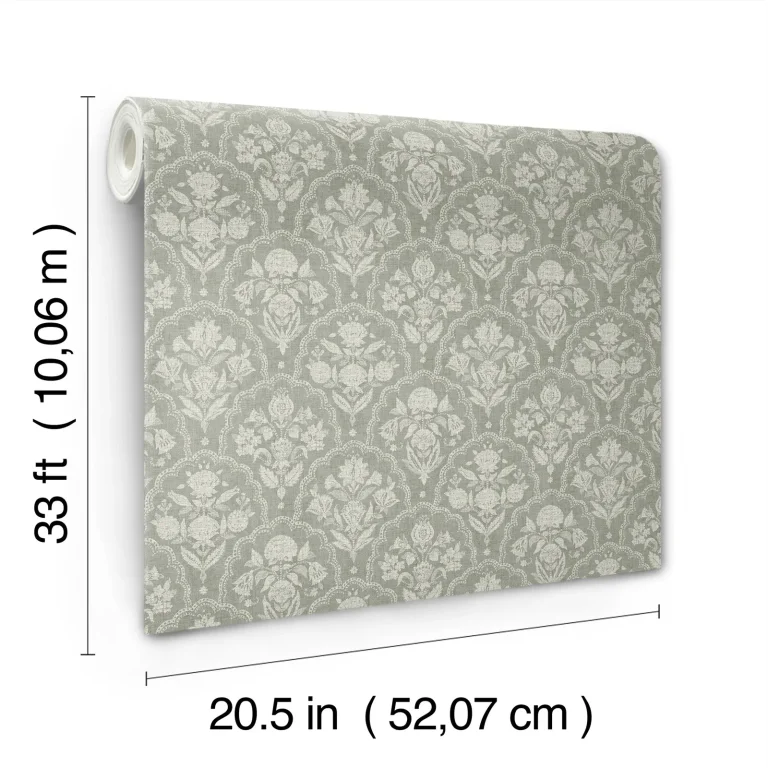 Frances Fishscale Wallpaper - Moss — Image 2