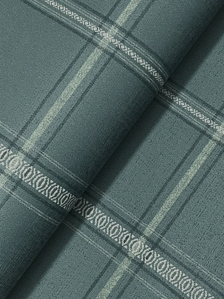 Chesapeake Auberge Plaid Wallpaper - Teal — Ảnh 7