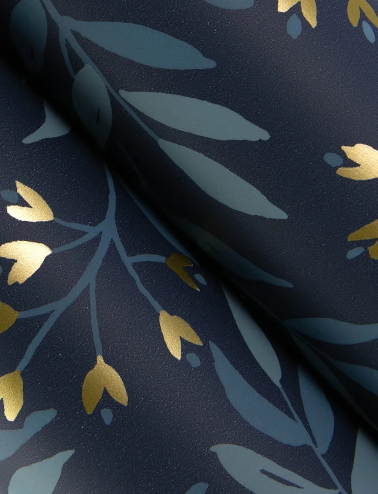 Chesapeake Senna Budding Vines Wallpaper - Navy — Ảnh 5