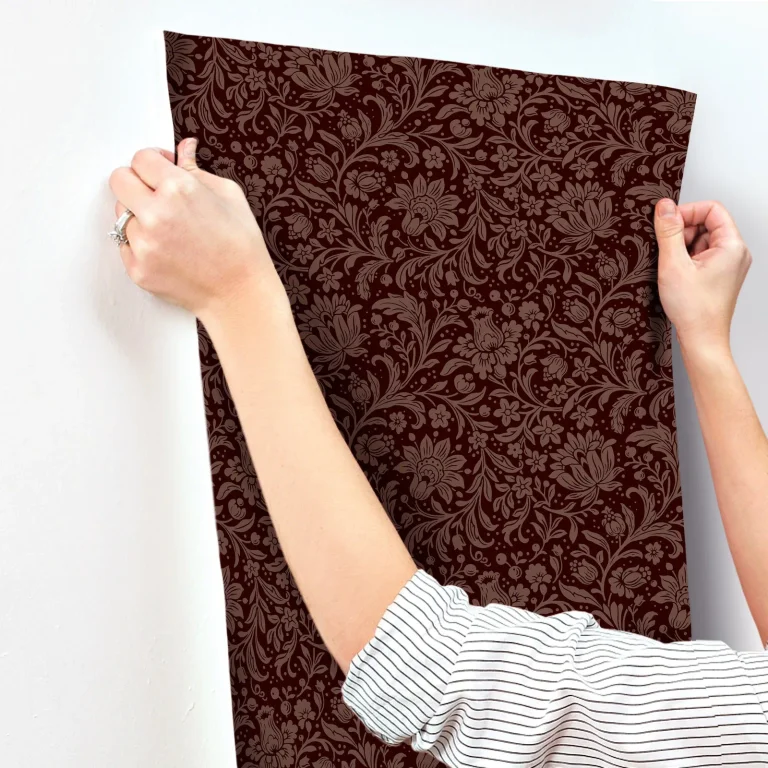 Chris Loves Julia Hague Floral Trail Wallpaper - Burgundy — Image 6