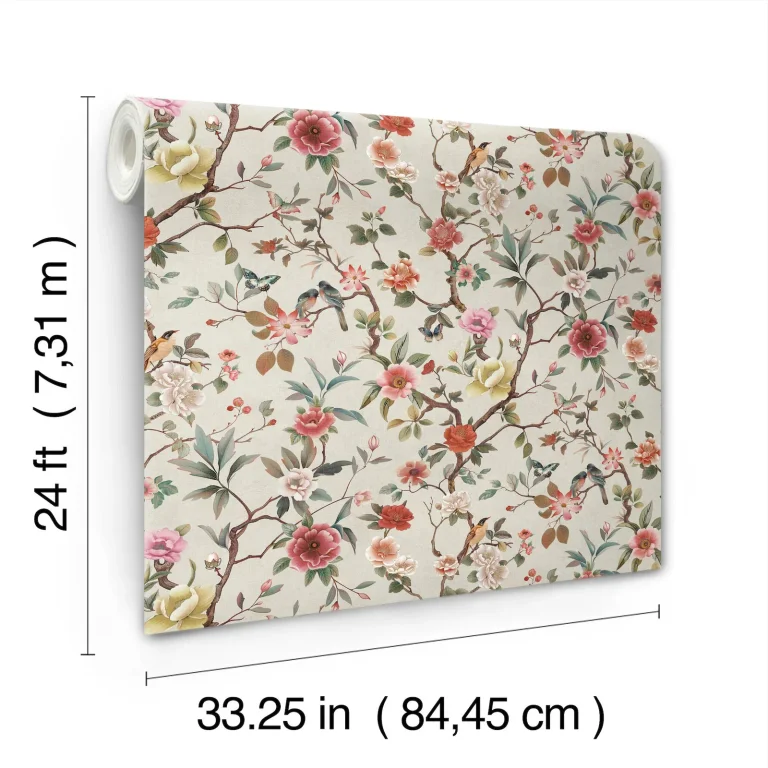 Ronald Redding Kimora's Garden Wallpaper - Ivory — Image 2