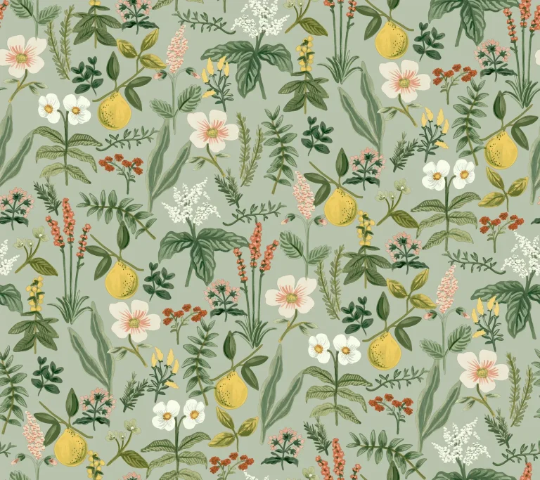 Rifle Paper Co. Herb Garden Botanical Peel and Stick Wallpaper - Sage — Ảnh 3