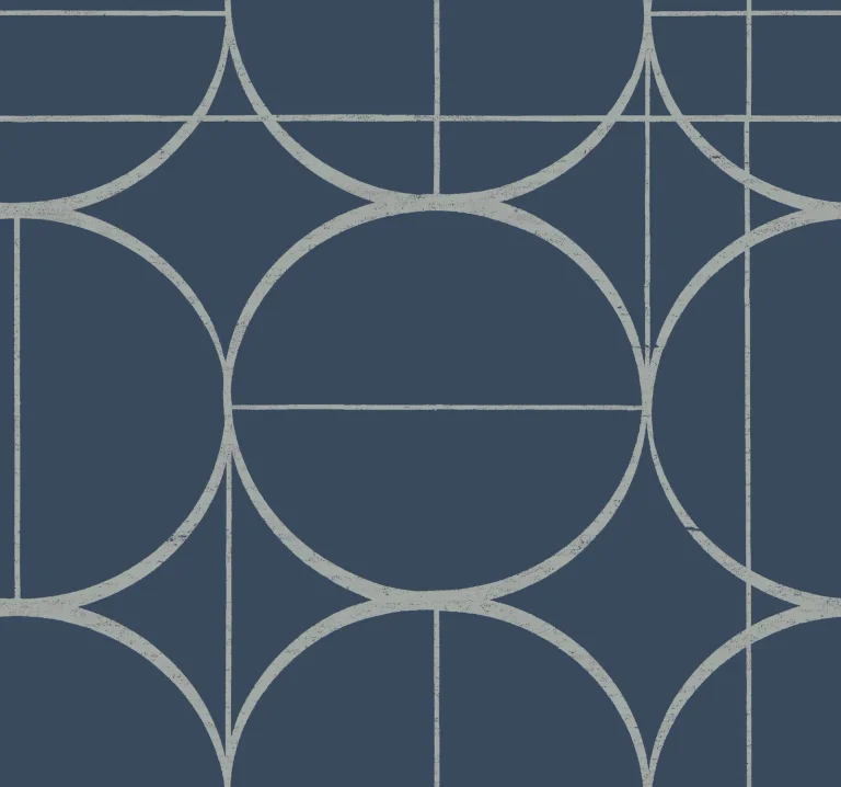 Sun Circles Wallpaper - Blue/Silver — Ảnh 5