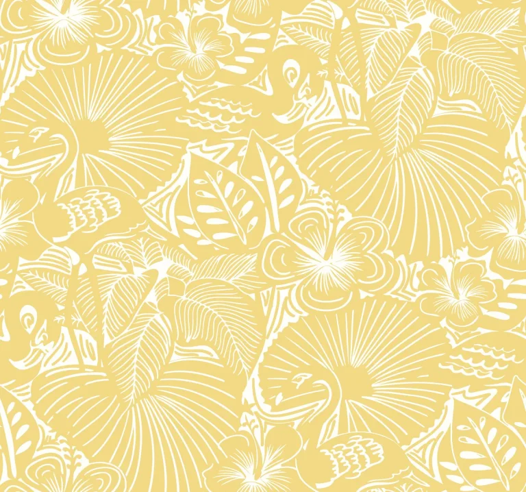 Idalia Floral Flamingo Wallpaper - Yellow — Ảnh 5