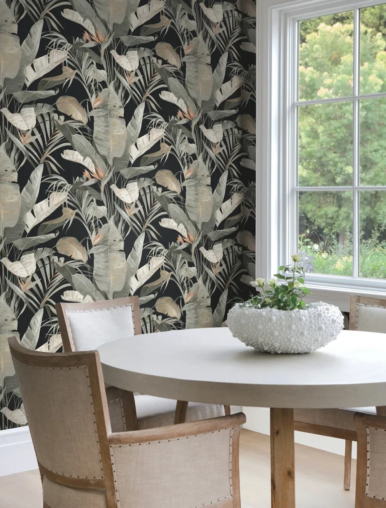 Candice Olson Tropical Cabana Peel and Stick Wallpaper - Black — Ảnh 3