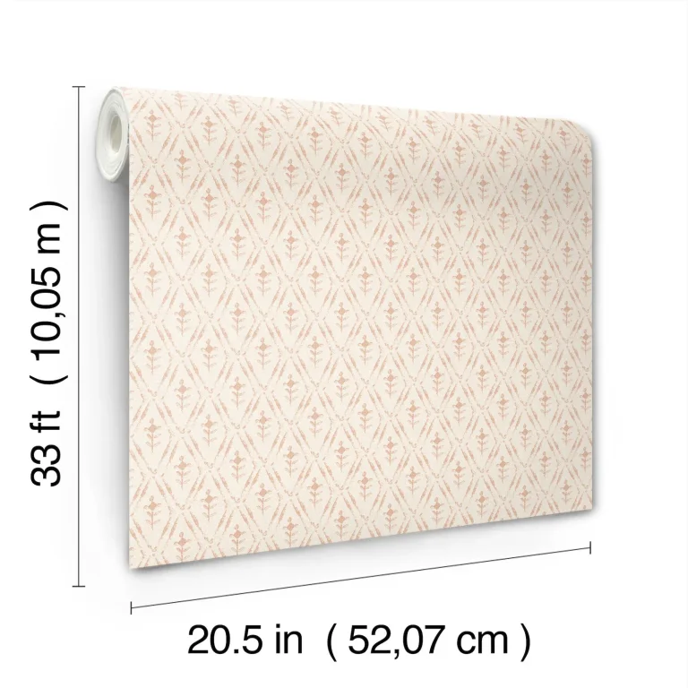 Chris Loves Julia Tillie Diamond Floral Wallpaper - Blush — Ảnh 2