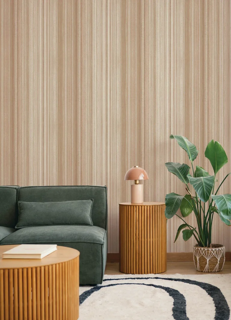 Elan Ombre Stripe Wallpaper - Blush