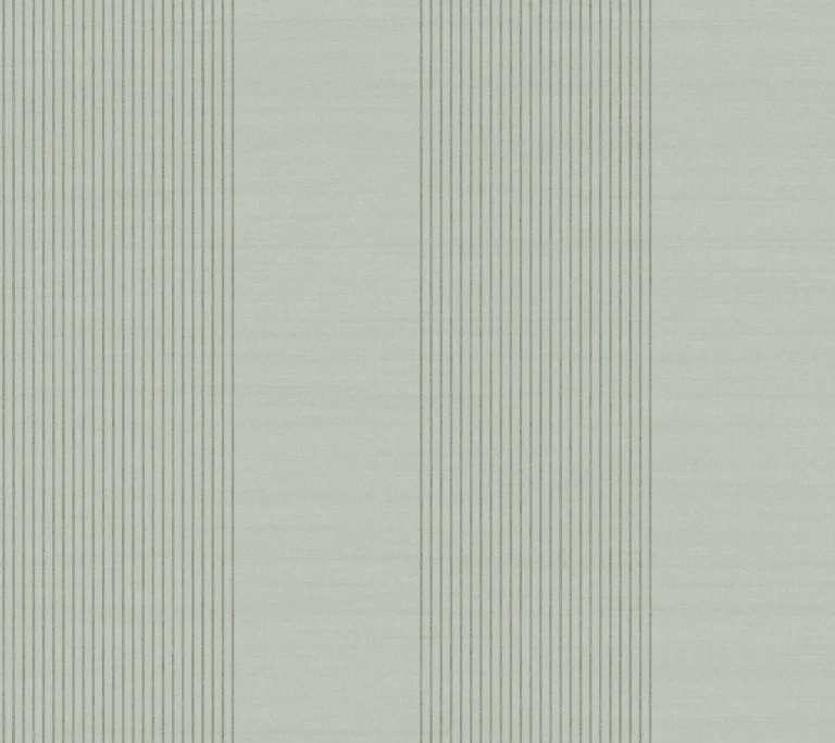 Ronald Redding Archer Stripe Faux Linen Wallpaper - Sage — Ảnh 5