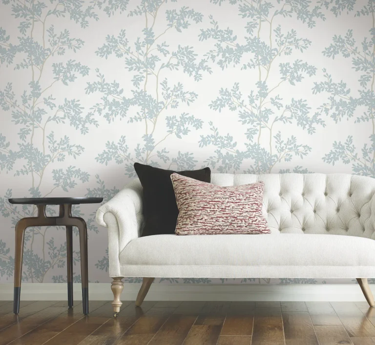 Lunaria Silhouette Wallpaper - White/Cloud Blue — Ảnh 4